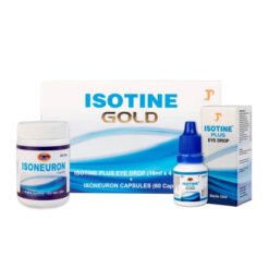 Jagat Pharma ISOTINE GOLD Kit Eye Drops & IsoNeuron Capsules 10ml x 4 drops, 60 Caps
